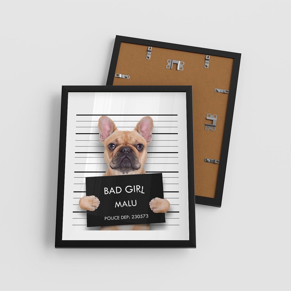 Plakat w ramie 40x50 - przyjaciel na zawsze - pies, piesek - rama czarna