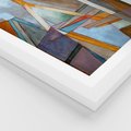 Plakat w ramie 30x40 - Geometria abstrakcji - abstrakcja, geometria - rama biała
