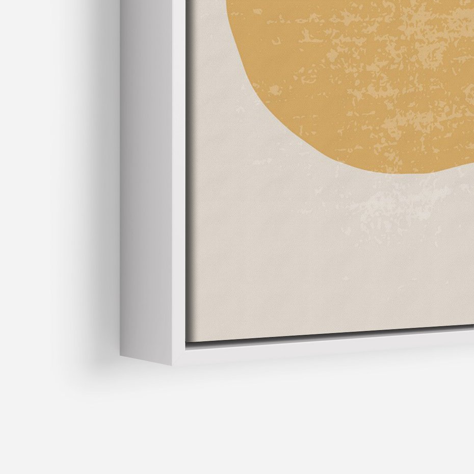 Obraz w ramie 80x120 - Boho Światło - abstrakcyjna sztuka, boho kształty - rama biała