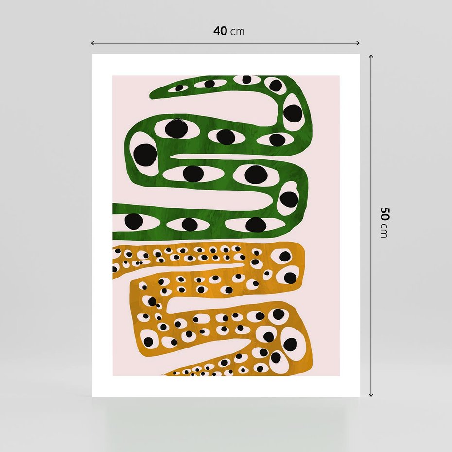 Plakat bez ramy 40x50 - Mroczne Wypaczenia - abstrakcyjny obraz, dziwne kształty