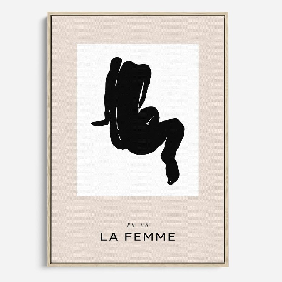 Obraz w ramie 50x70 - Boho Harmonia Stylu - abstrakcyjna sztuka, akt - rama drewno