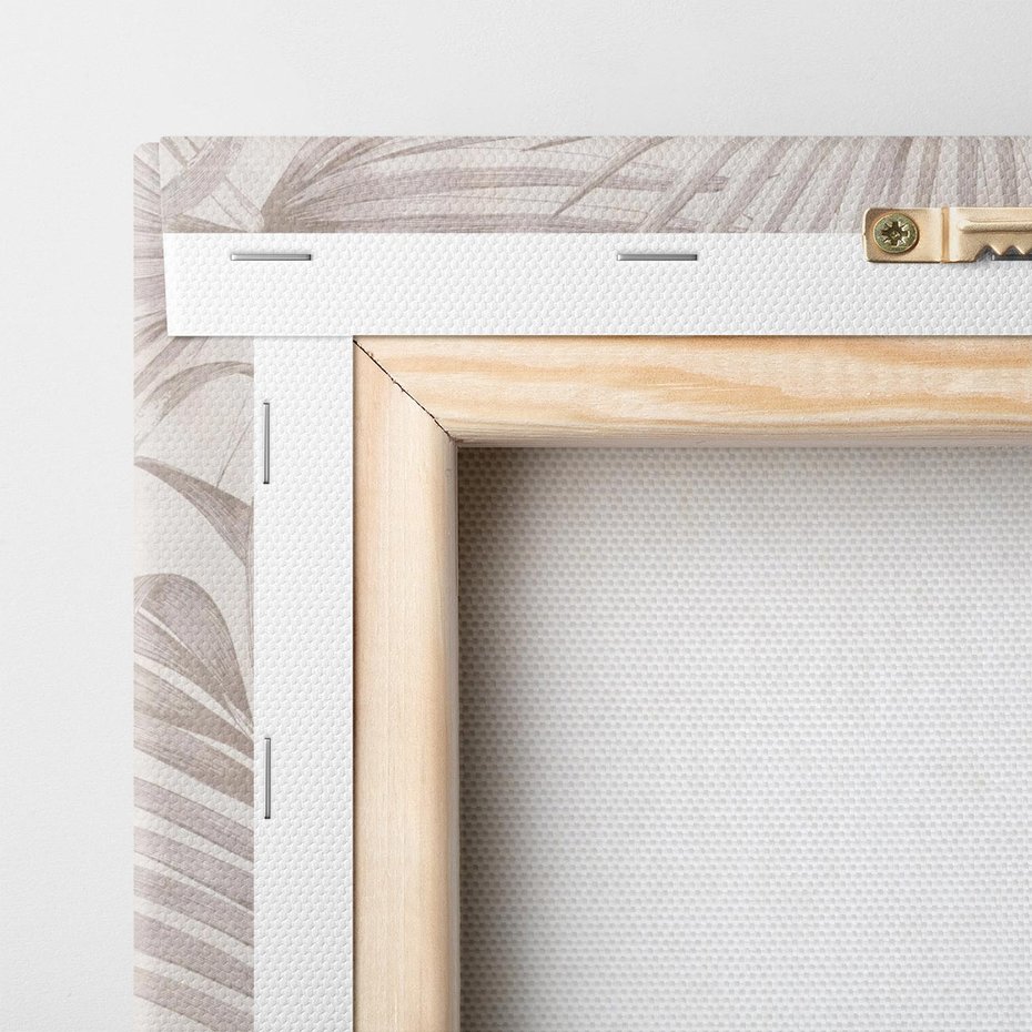 Obraz na płótnie 30x30 - Odsłonięte liściowe wspomnienia - monochromatyczne, kolory sepii