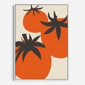 Obraz w ramie 80x120 - Jadalne Kształty - nowoczesny plakat do kuchni, pomidory - rama biała