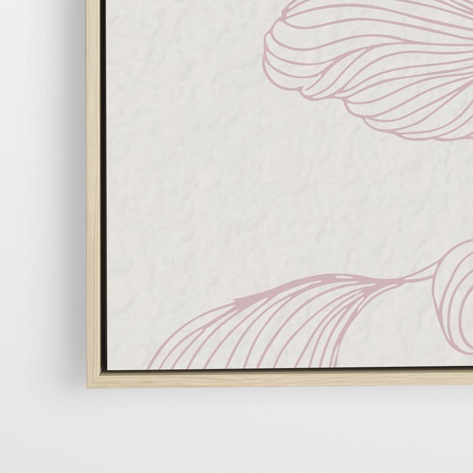 Obraz w ramie 50x50 - Szept marzeń i tajemnic - abstrakcyjne, roślinne ornamenty - rama drewno