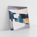 Obraz na płótnie 60x60 - Turkusowe Maźnięcia - obraz, abstrakcja