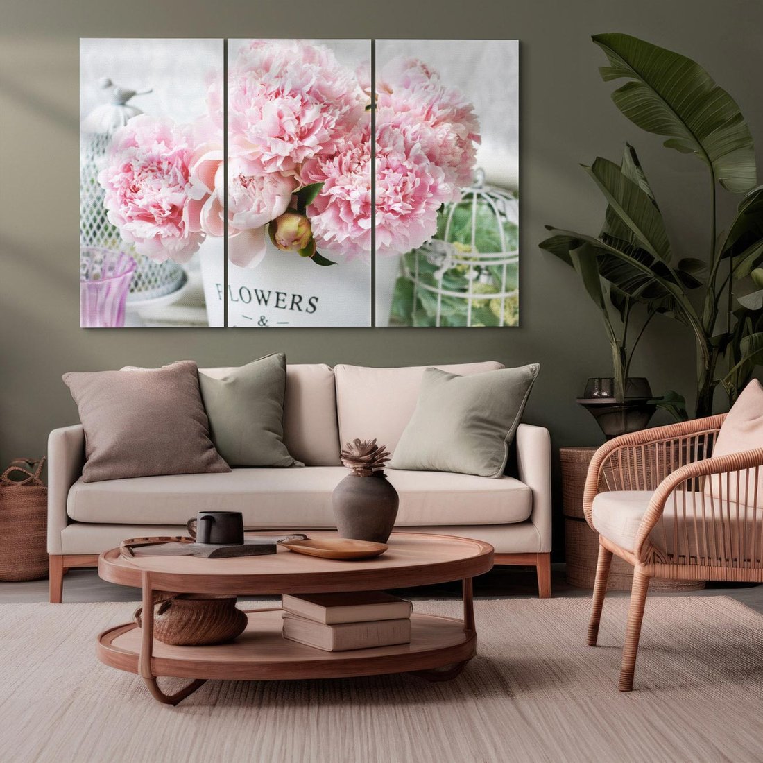 Obraz na płótnie 120x80 - Miłość w powietrzu - kwiaty, romantyczne