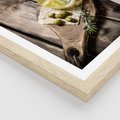 Plakat w ramie 50x70 - Oliwki w restauracji - oliwa, oliwki - rama drewno