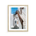 Plakat w ramie 30x40 - Schody Uliczką W dół - schody, uliczka - rama drewno