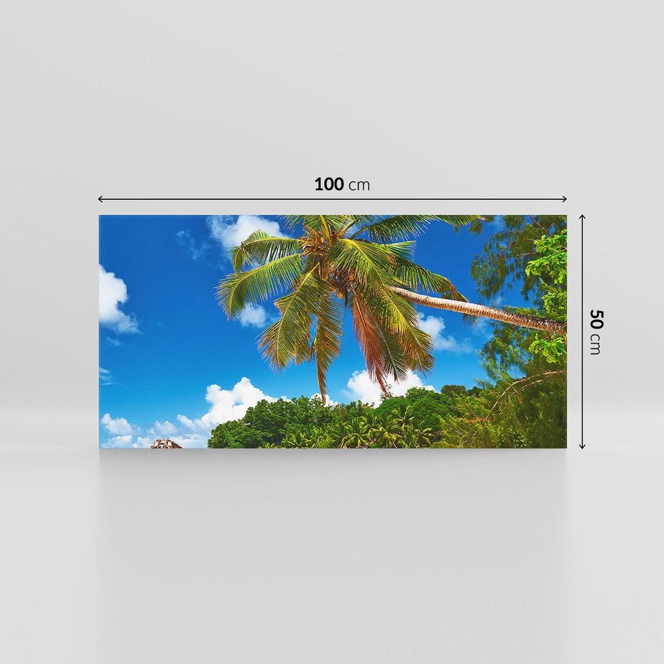 Obraz na płótnie 100x50 - Oaza palm na plaży - palma, plaża