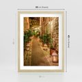 Plakat w ramie 30x40 - Perspektywa Uliczki Miejskiej - uliczka, perspektywa - rama drewno