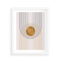 Plakat w ramie 40x50 - Złota Geometria - styl modern, złoto - rama biała