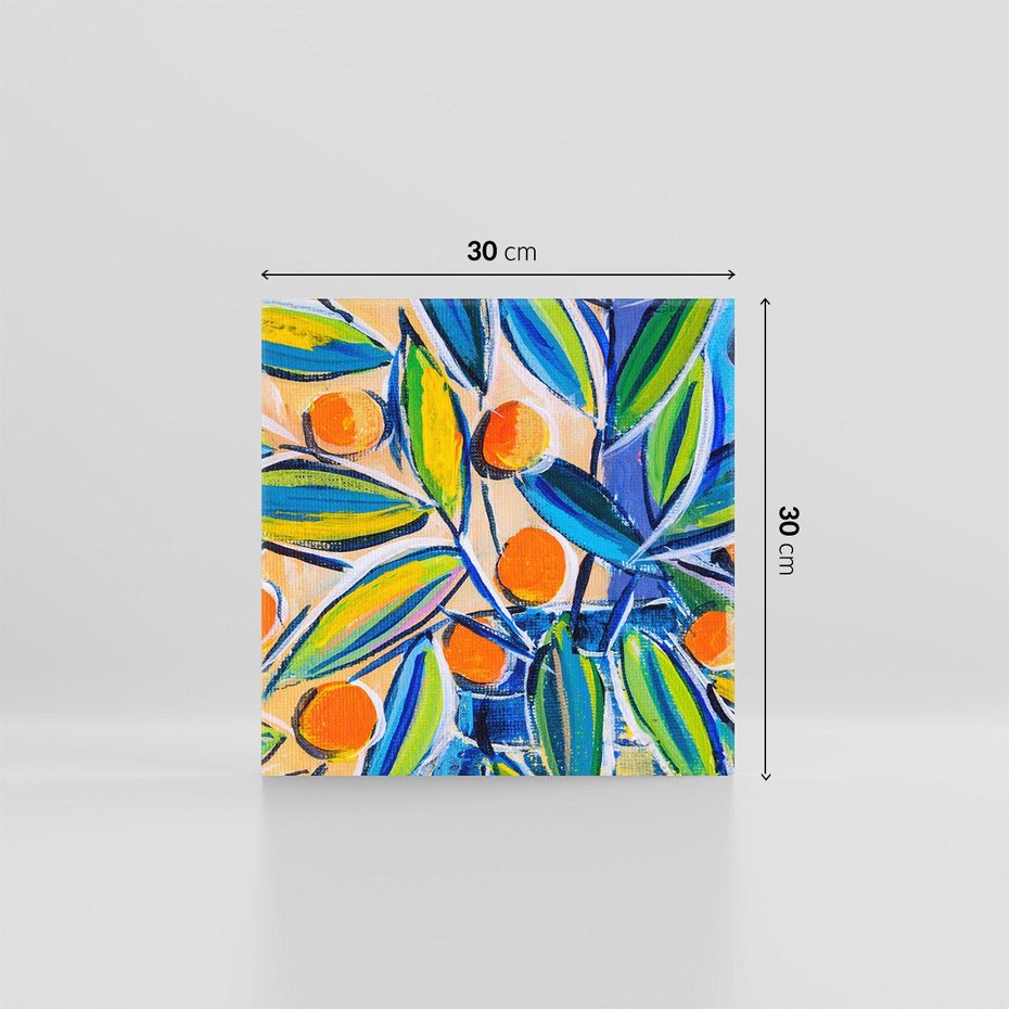 Obraz na płótnie 30x30 - Cytrusowa Abstrakcja - abstrakcja, owoce cytrusowe