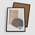 Plakat w ramie 50x70 - Geometryczna Elegancja: One Line - geometria, nowoczesna sztuka - rama czarna