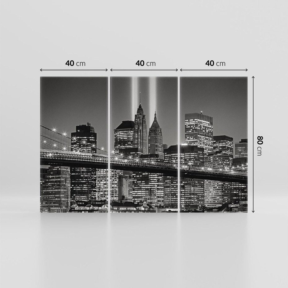 Obraz na płótnie 120x80 - Miasto ożywione nocą - miasto, noc