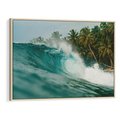 Obraz w ramie 100x70 - Rajskie Wybrzeże - fotografia, duża fala - rama drewno