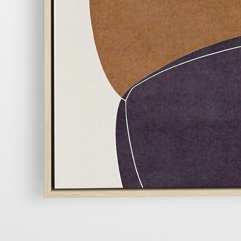 Obraz w ramie 50x50 - Rozkwitające Przenikające Formy - abstrakcyjny obraz, geometryczne formy - rama drewno