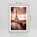Plakat w ramie 50x70 - Eiffla: ikona Paryża - Eiffla, Paryż - rama drewno