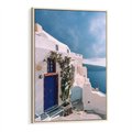 Obraz w ramie 50x70 - Urok Greckiej Wyspy - Santorini, Grecja - rama drewno