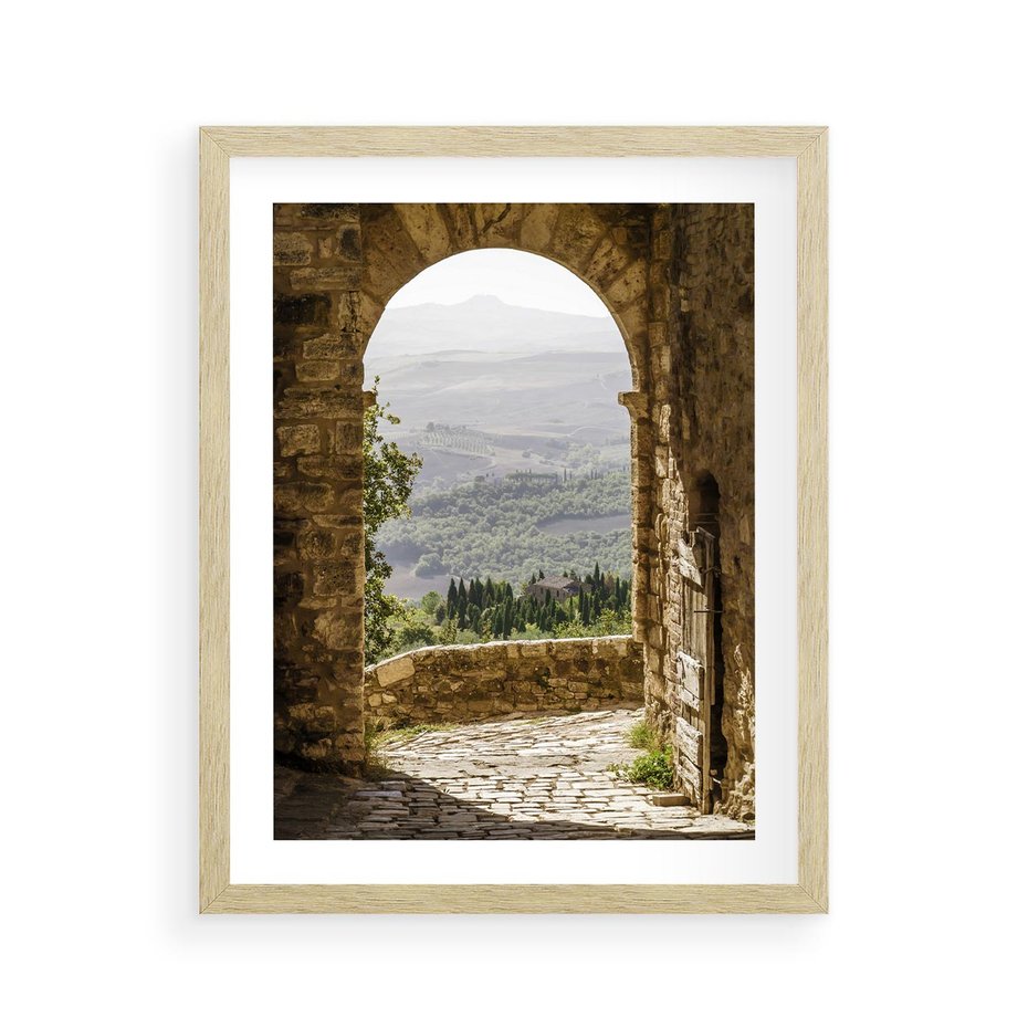 Plakat w ramie 40x50 - Słoneczne Piękno Włoch i Prowansji - Włochy, Prowansja - rama drewno