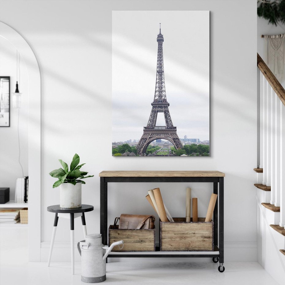 Obraz na płótnie 50x70 - Eiffla w mglistym świetle - Eiffla, Paryż