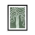 Plakat w ramie 30x40 - Inspirujące Zawiłości Zieleni - abstrakcyjny kształt, zielony plakat - rama czarna
