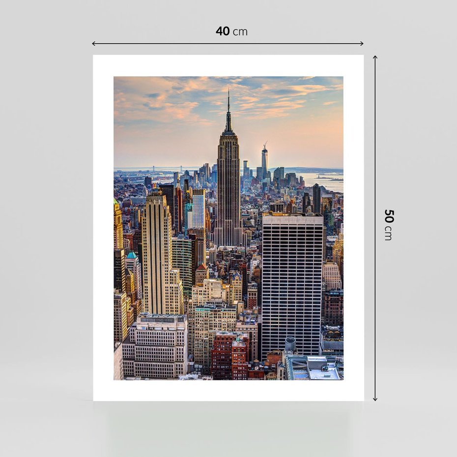 Plakat bez ramy 40x50 - Manhattan - Wieżowce Nowego Jorku - Manhattan, Nowy Jork