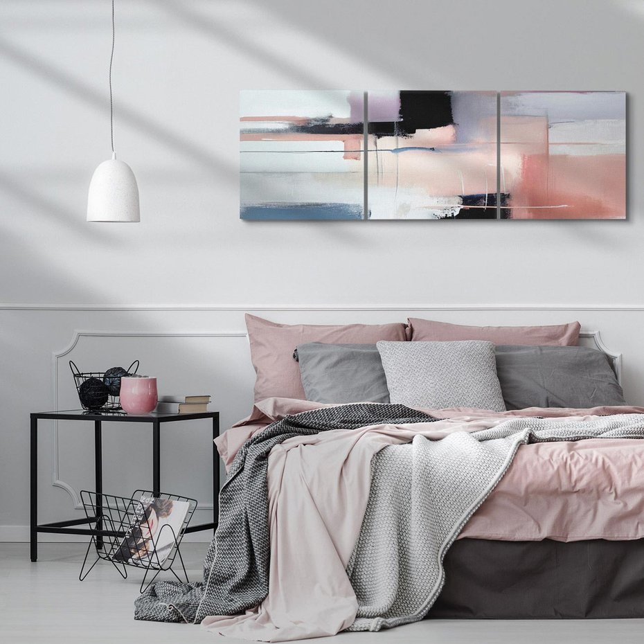 Obraz na płótnie 120x40 - Zamglone Kierunki - abstrakcja, obraz olejny