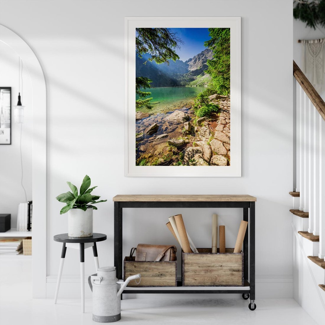 Plakat bez ramy 50x70 - Mistyczna Przyroda - góry, jezioro