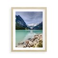 Plakat w ramie 40x50 - Górskie jezioro - spokój i piękno - jezioro, górskie - rama drewno