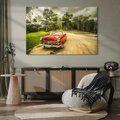 Obraz na płótnie 120x80 - Retro Samochód w Kubańskiej Opowieści - samochód, retro