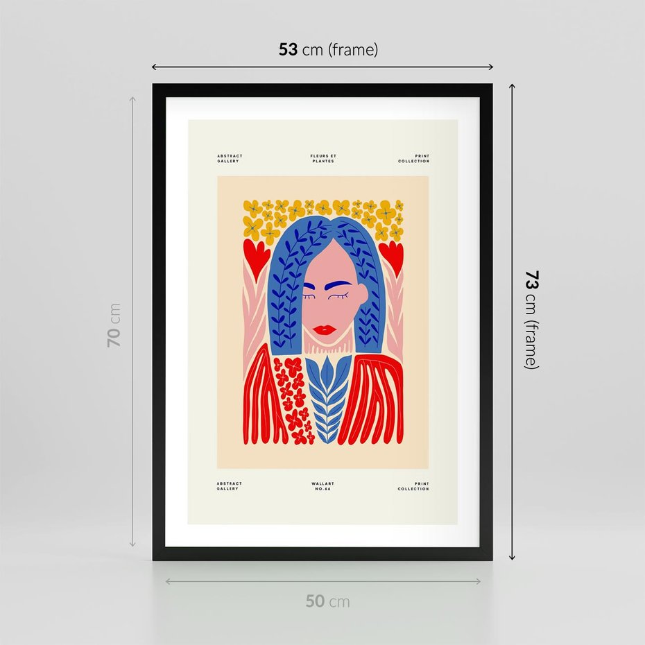 Plakat w ramie 50x70 - Impulsy Czasu - kobieca sztuka, abstrakcja - rama czarna