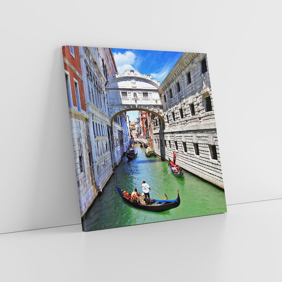 Obraz na płótnie 60x60 - Romantyczna gondola w Wenecji - Wenecja, gondola