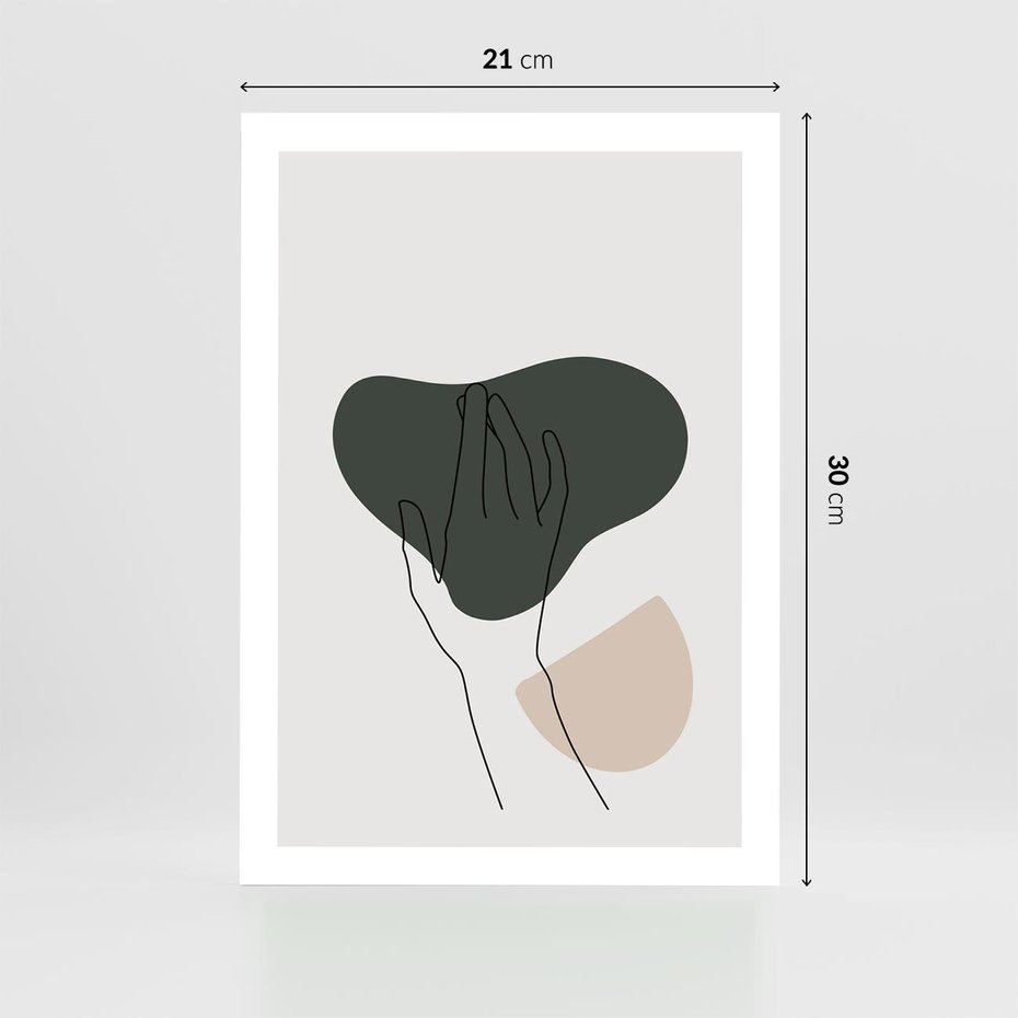 Plakat bez ramy 21x30 - Bezczasowe Echo - szkic jedną linią, one line