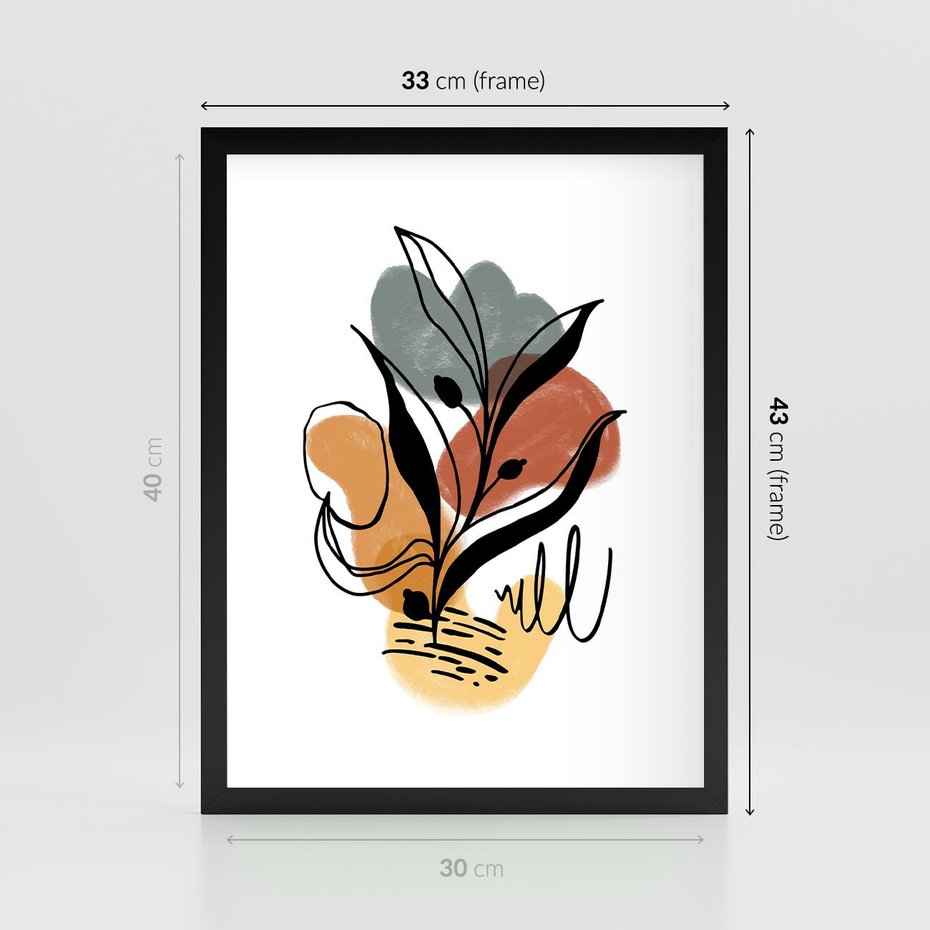Plakat w ramie 30x40 - Rozkwitające Abstrakcje - abstrakcja, sztuka nowoczesna - rama czarna