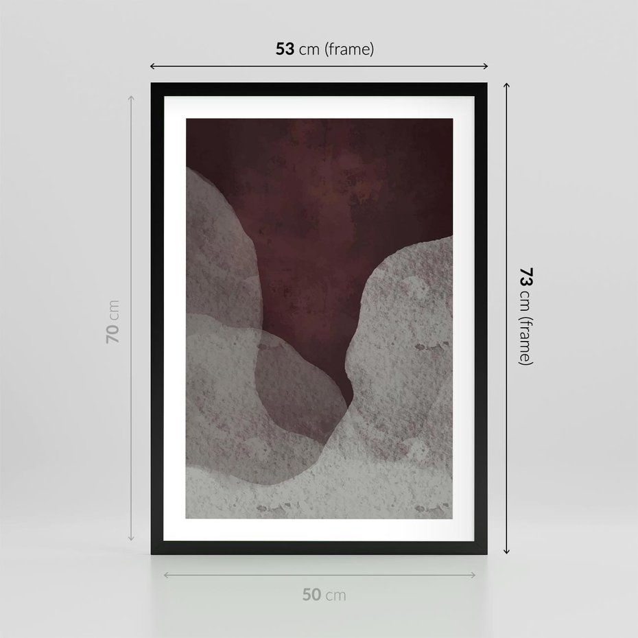 Plakat w ramie 50x70 - Zaklęte Zaburzenia - mroczny plakat, nowoczesne wnętrza - rama czarna