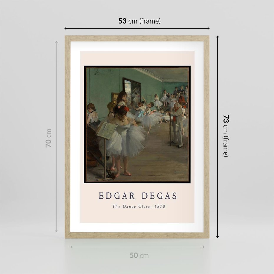 Plakat w ramie 50x70 - Elegancja Baletu - Edgar Degas, reprodukcja obrazu - rama drewno