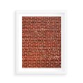 Plakat w ramie 40x50 - Mur z Cegieł - cegły, mur - rama biała
