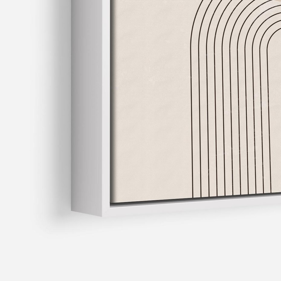 Obraz w ramie 50x50 - Konturem Zdefiniowane - boho plakat, minimalizm - rama biała