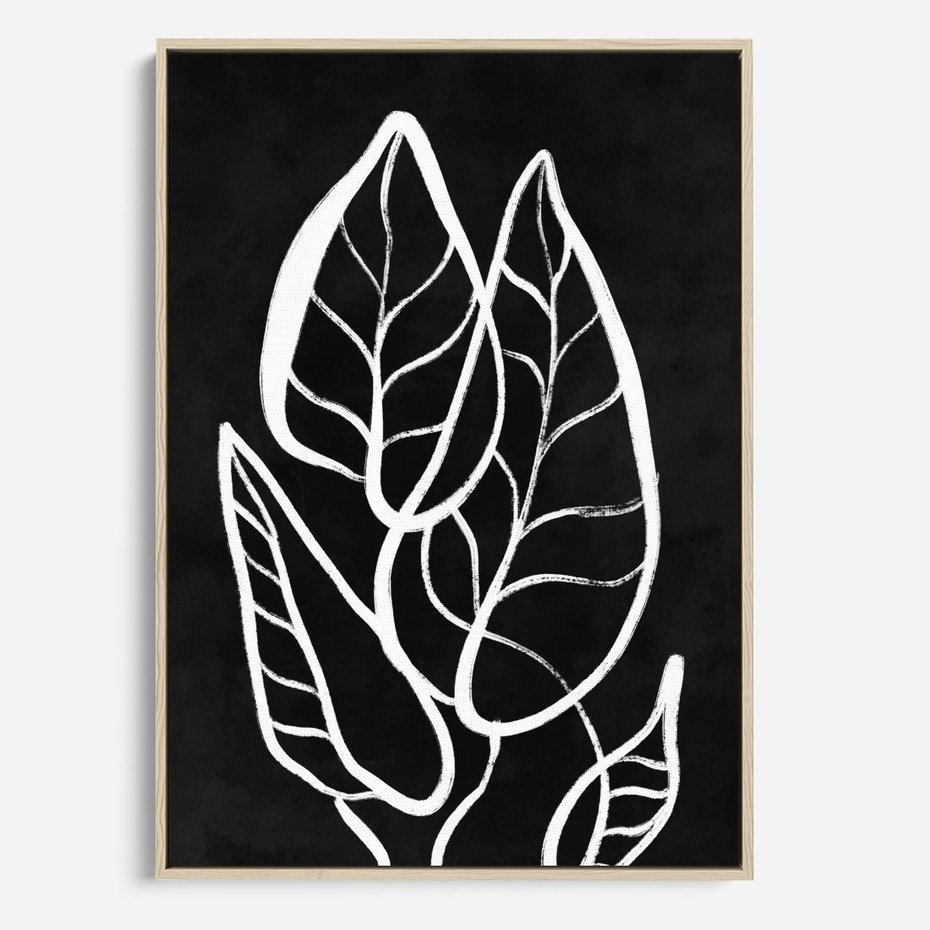 Obraz w ramie 80x120 - Lustrzane Odbicie - mroczna sztuka, minimalizm - rama drewno