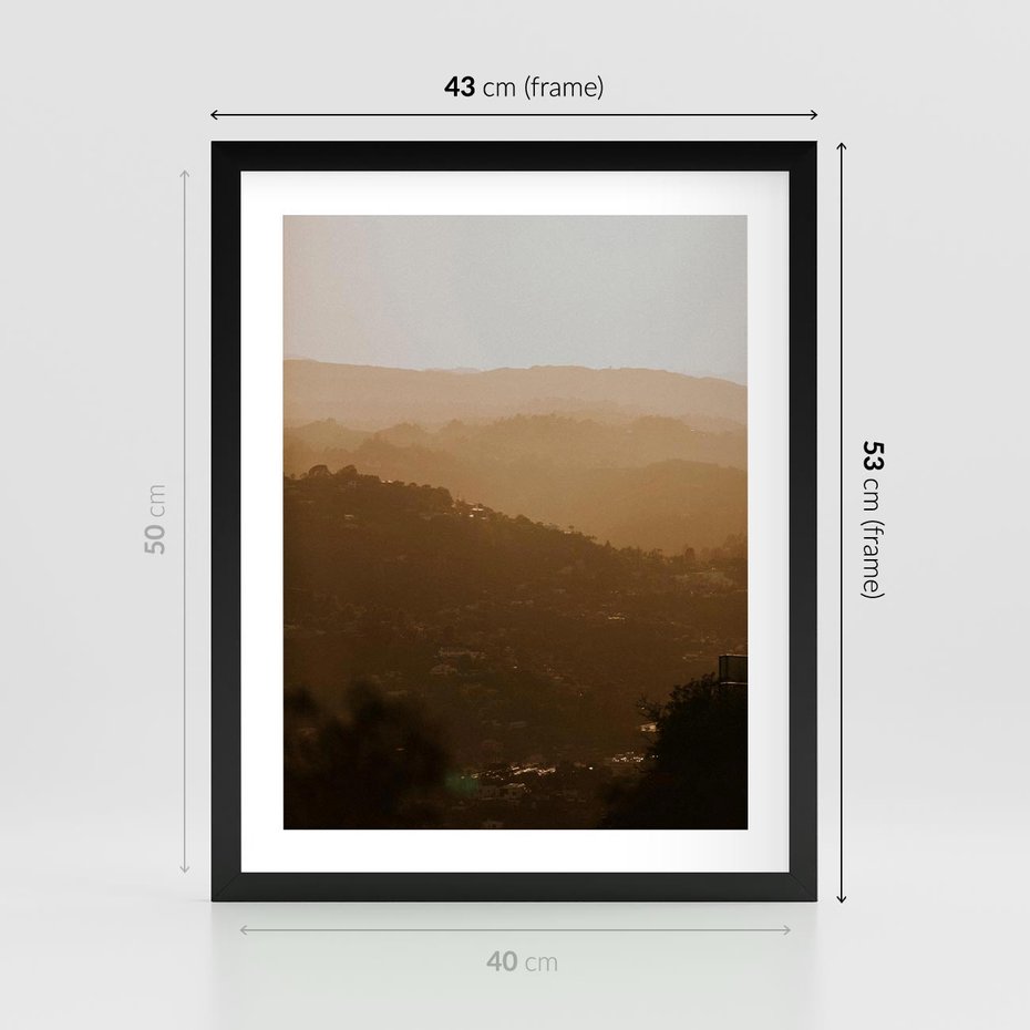 Plakat w ramie 40x50 - Odejście Słońca - pejzaż, zachód - rama czarna