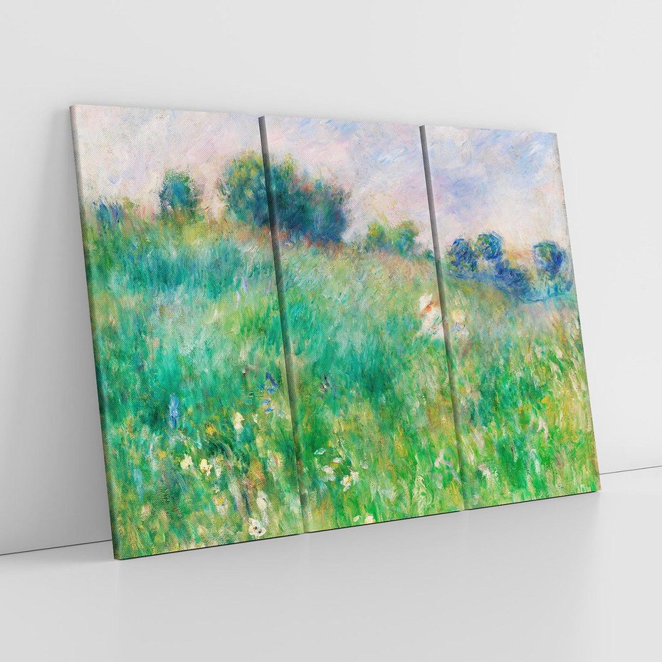 Obraz na płótnie 120x80 - "Łąka (La Prairie)" (1880) Pierre-Auguste Renoir - Reprodukcja - reprodukcja, obraz na płótnie