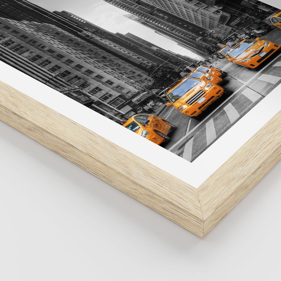 Plakat w ramie 40x50 - Wibracje Nowego Jorku - miasto, Nowy Jork - rama drewno