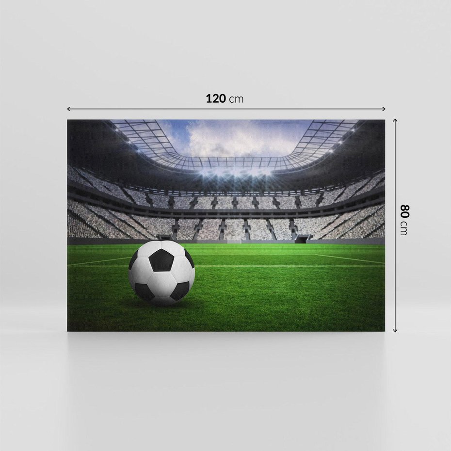 Obraz na płótnie 120x80 - Piłka nożna: pasja na stadionie - piłka, nożna