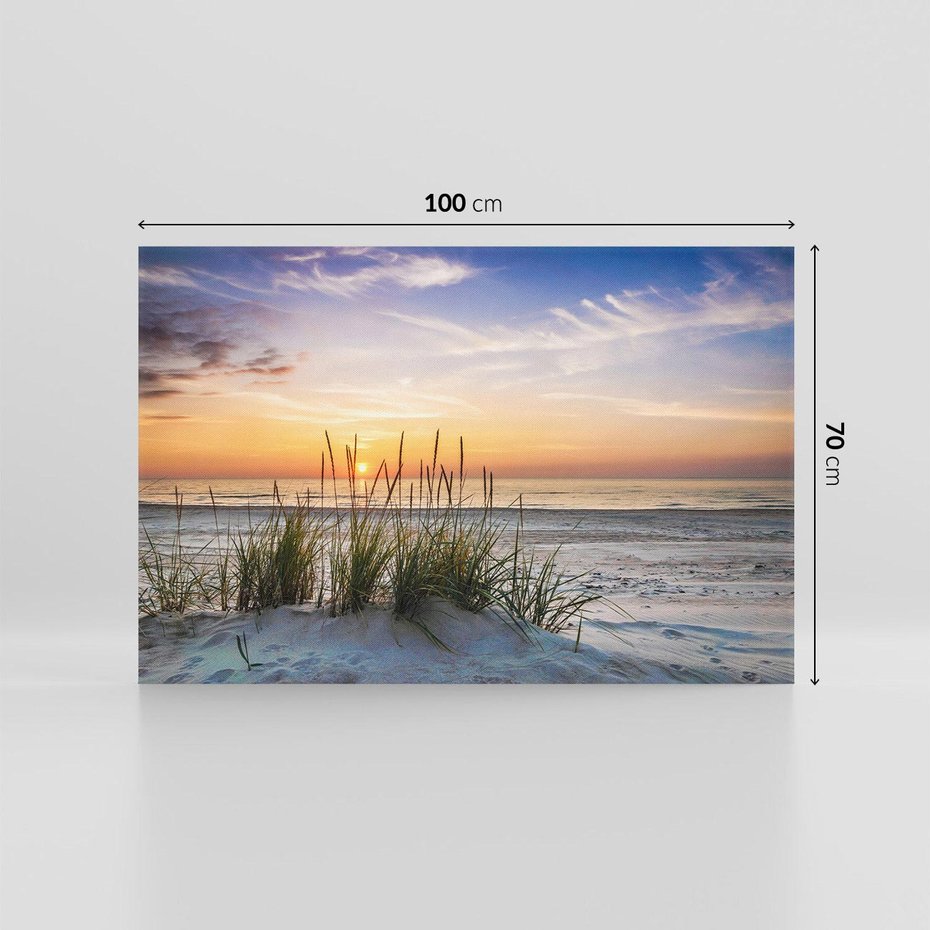 Obraz na płótnie 100x70 - Idylla nad Morzem - plaża, morze