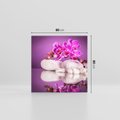 Obraz na płótnie 80x80 - Kwiatowy Relaks - orchidea, kwiat