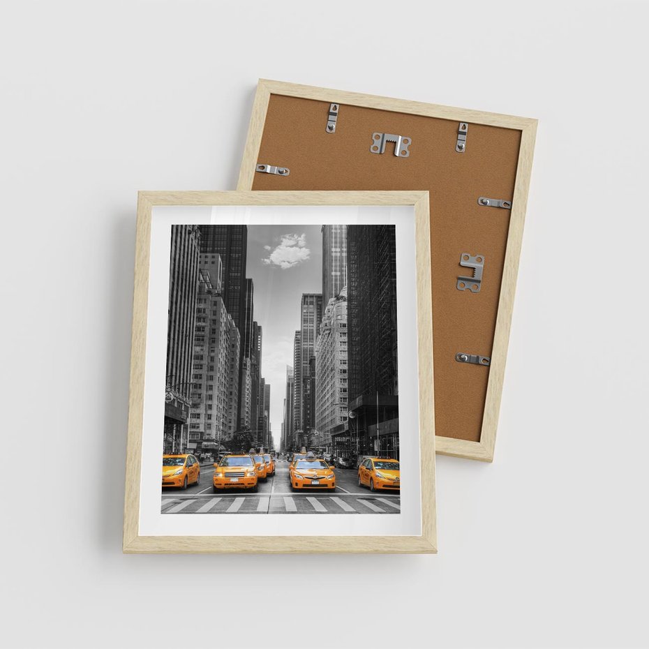 Plakat w ramie 40x50 - Wibracje Nowego Jorku - miasto, Nowy Jork - rama drewno