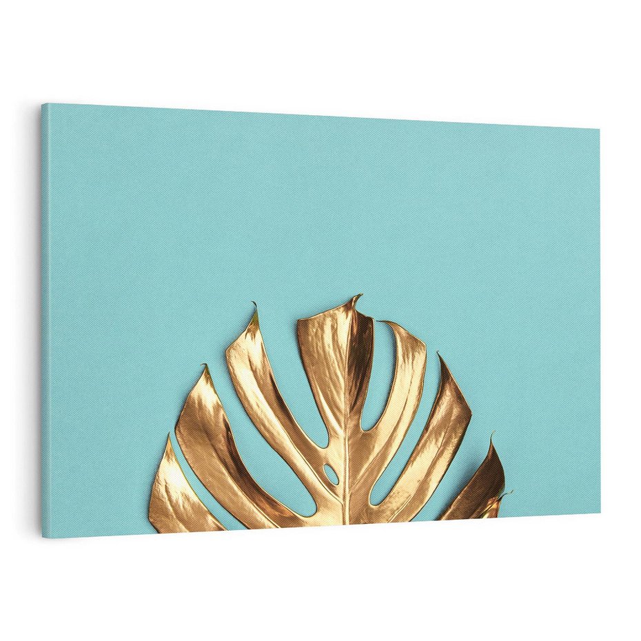 Obraz na płótnie 100x70 - Piękno Natury - złote, liście