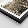 Plakat w ramie 40x50 - Łąka w Klimacie Sepii - suche trawy, łąka - rama czarna