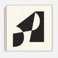 Obraz w ramie 80x80 - Rozświetlony Cień - abstrakcyjna sztuka, geometria - rama biała