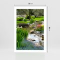 Plakat bez ramy 21x30 - Ogródowy Strumyk - strumyk, ogród